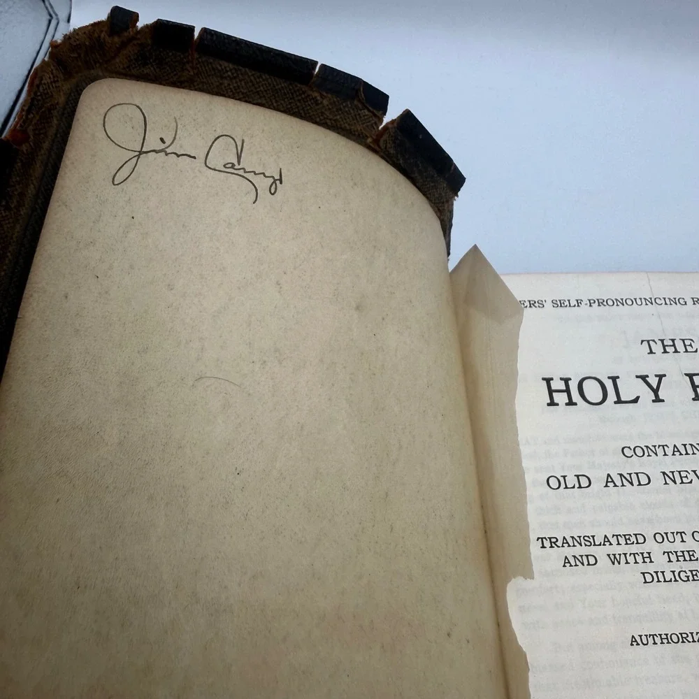 Antique KJV Holy Bible Teachers Edition Genuine Levant Morocco Leather Baptist